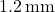 1.2 \, \text{mm}