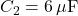 C_2 = 6 \, \mu\text{F}