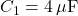C_1 = 4 \, \mu\text{F}