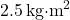 2.5 \, \text{kg·m}^2