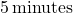 5 \, \text{minutes}