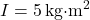 I = 5 \, \text{kg·m}^2