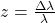 z = \frac{\Delta \lambda}{\lambda}